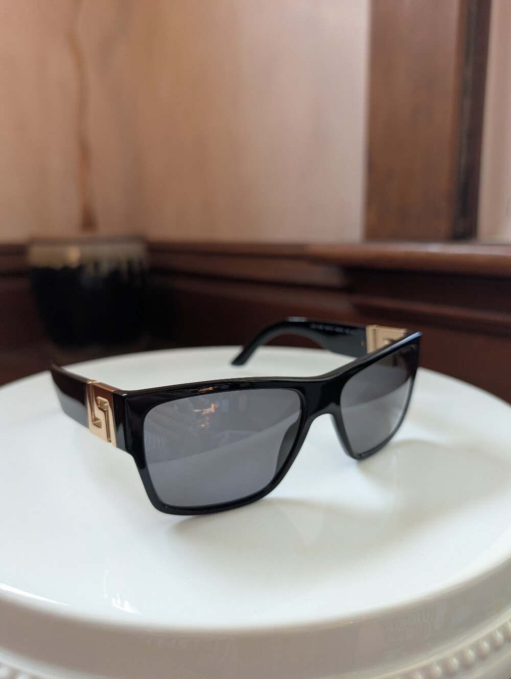 Versace Black And Gold Sunglasses - Picture 3 of 12